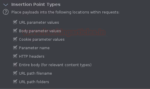 Configuration des points d'insertion pour les charges utiles dans les requêtes