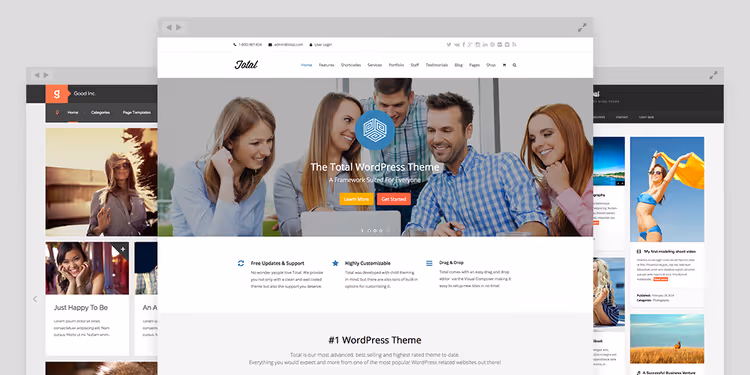 Projekt motywu WordPress w przeglądarce z panelem dostosowywania