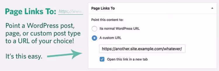Page Links To, metaruta för att ange externa länkar på WordPress-sidor