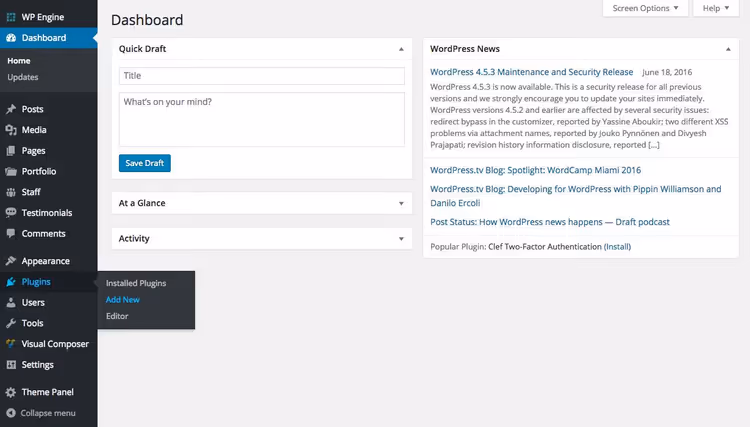 Ekran dodawania nowej wtyczki w WordPress
