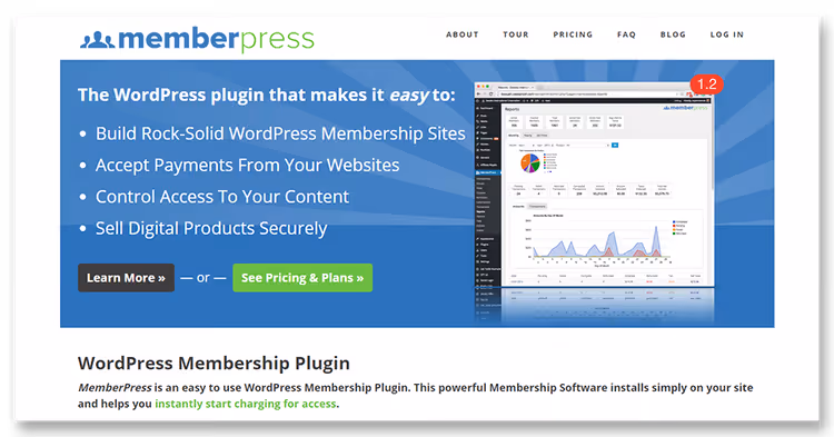 Інтерфейс керування підписками MemberPress для WordPress