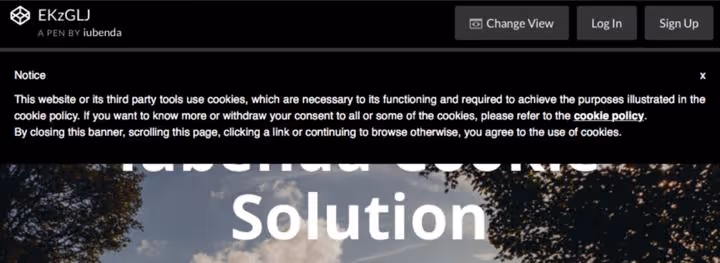 Salvataggio impostazioni banner nel plugin Iubenda
