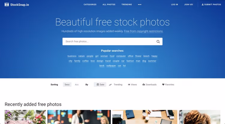 Тренди та популярні фото на StockSnap