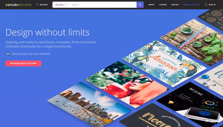 Бібліотека цифрових асетів Envato Elements