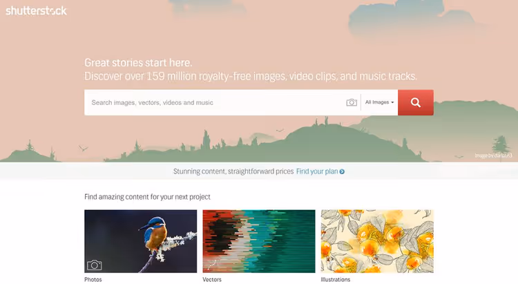 Пошук зображень на Shutterstock