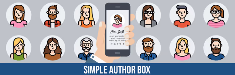 Interface de l'extension Simple Author Box dans l'administration WordPress