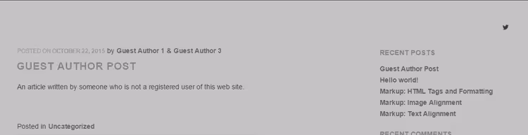 Interface simple pour ajouter un auteur invité via Guest Author Name