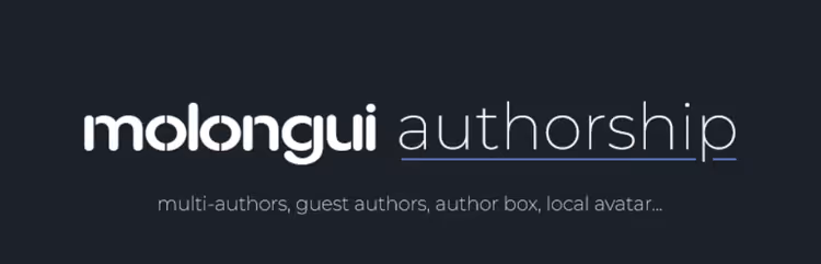 Boîte auteur Molongui Authorship avec de nombreuses icônes sociales