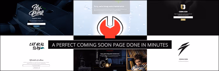 Página de mantenimiento minimalista del plugin Minimal Coming Soon