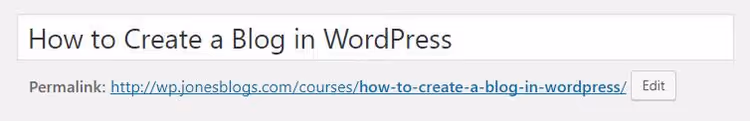 WordPress permalenke-innstillinger for kurset