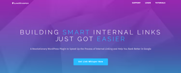 Página inicial do plugin Link Whisper para WordPress