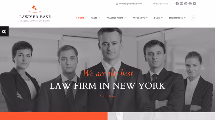 Оформлення записів теми Lawyer Base для адвокатів