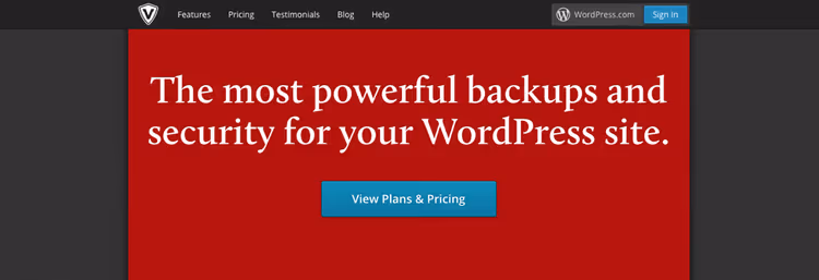 Dashboard Jetpack VaultPress Backup