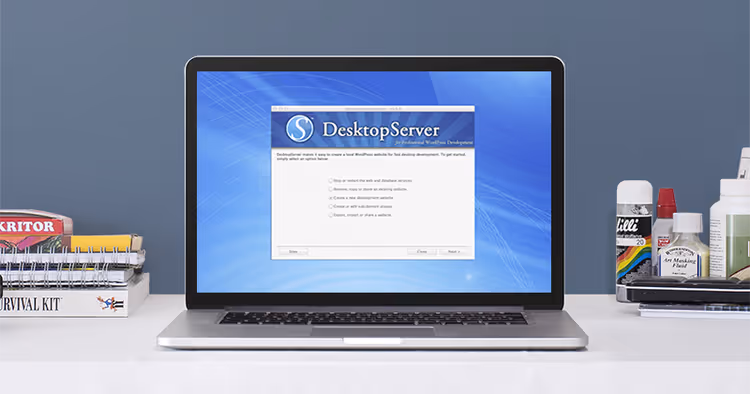 Интерфейс плагина DesktopServer для миграции WordPress