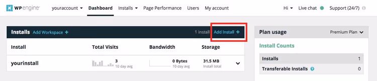 Добавление установки WordPress на управляемом хостинге