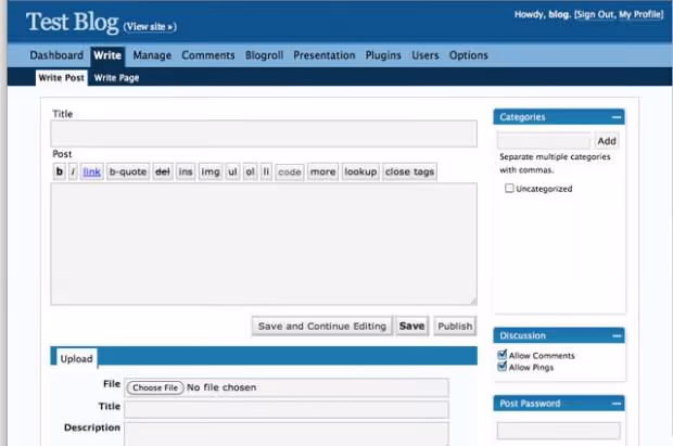 WordPress 2.2 Getz, sistema de widgets e suporte Atom