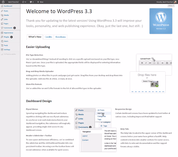 WordPress 3.5 Elvin, nova biblioteca multimédia e tema Twenty Twelve
