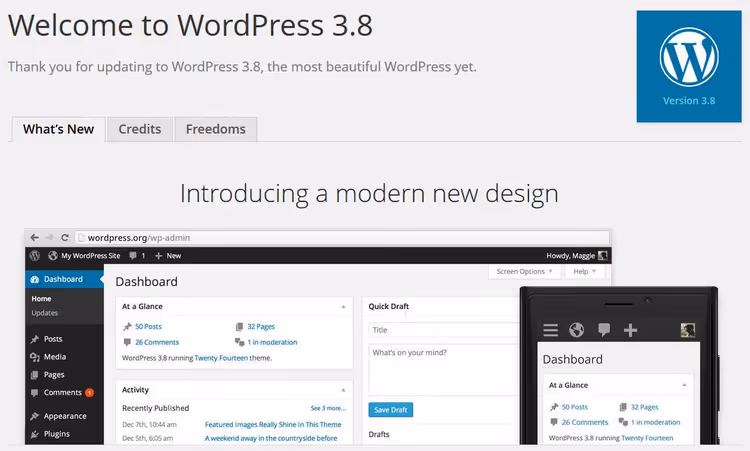 WordPress 4.0 Benny, biblioteca multimédia com scroll infinito e incorporação simplificada