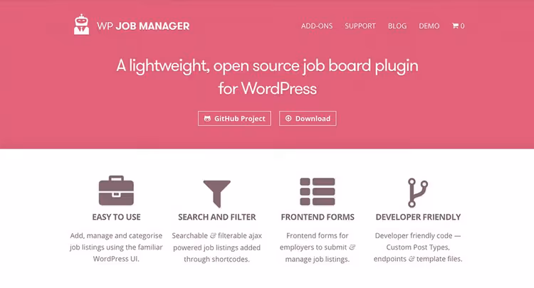 WP Job Manager -työnhakulomake
