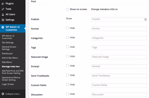 Managing meta boxes in the post editor