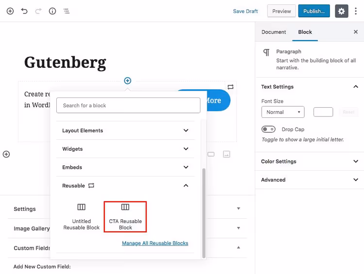 Block save dialog with name field