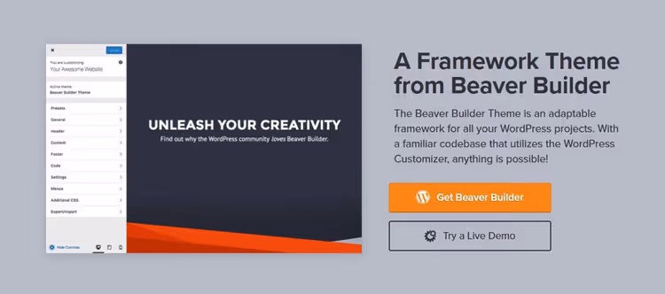 Published page created in Beaver Builder