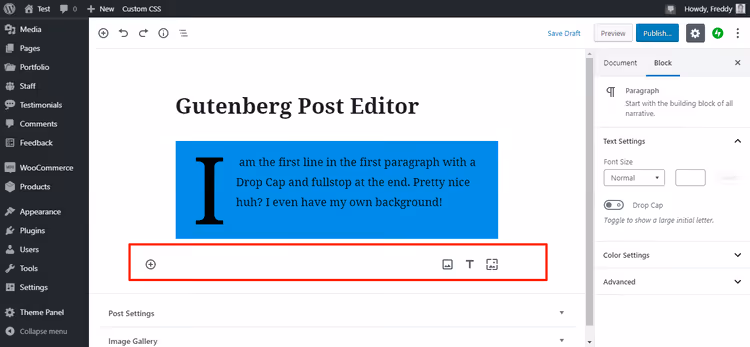 Bloque de imagen en Gutenberg: subir desde el ordenador, desde la biblioteca de medios o por URL