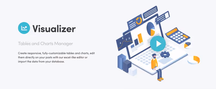 Visualizer plugin grensesnitt, tabeller, diagrammer og grafer