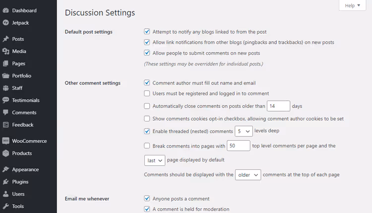 Esempio di pingback visualizzato nella sezione commenti di WordPress