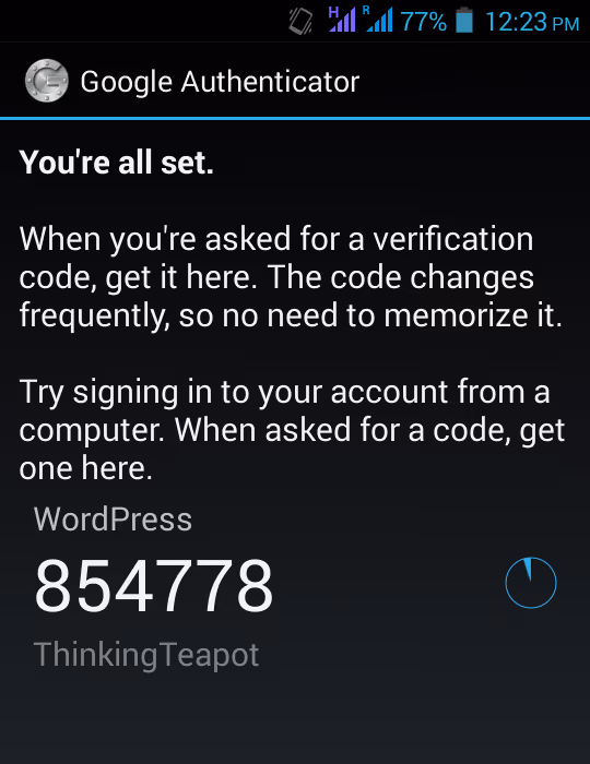 Skanowanie kodu QR aparatem telefonu w Google Authenticator