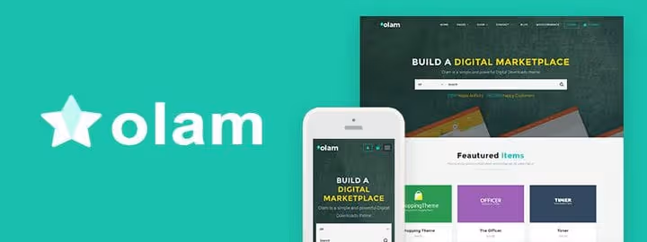 Olam-tema för Easy Digital Downloads: WordPress-marknadsplats