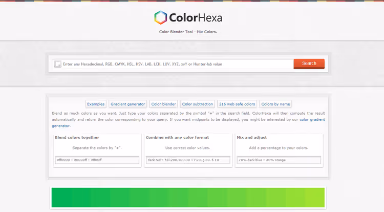 Detaljerad färgsida på ColorHexa