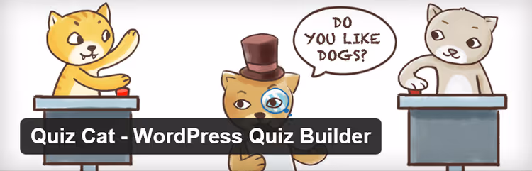 Page d'accueil du quiz Quiz Cat sur le site