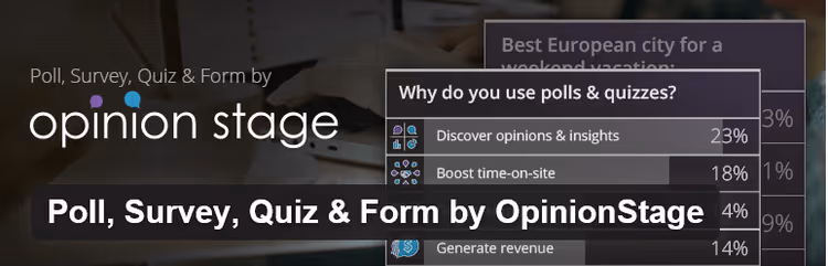 Interface du constructeur de quiz Opinion Stage