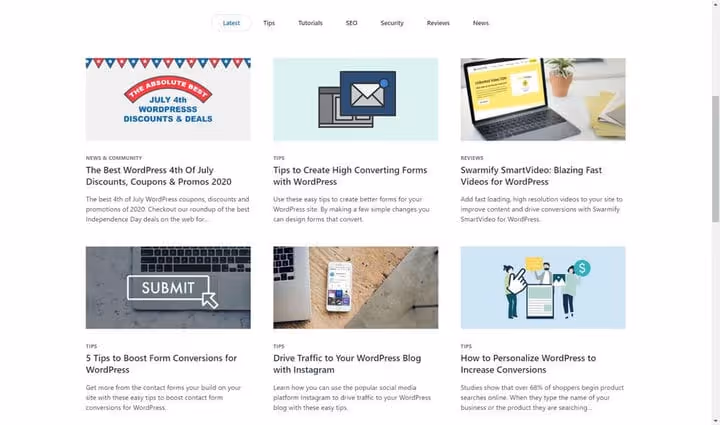 Dynamisk bloggstrøm med siste innlegg