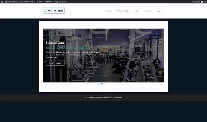 Ferdig dynamisk innholdskarussell på frontend