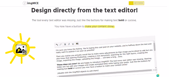 imgMCE animated HTML5 content builder
