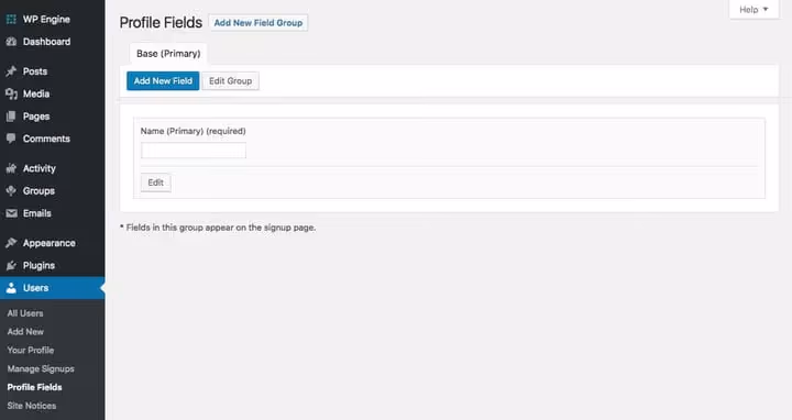 Dodawanie niestandardowych pól profilu w BuddyPress