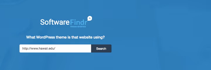 Форма пошуку теми WordPress в онлайн-детекторі