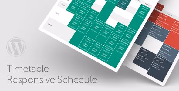 Timetable, responsiv timeplan med booking