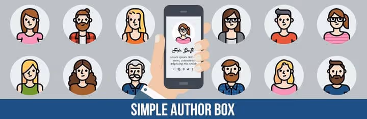 Blocco autore Simple Author Box con avatar e social media