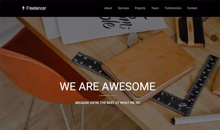 Total theme, WPBakery page builder and demo import for one-page site