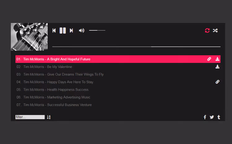 Modern Audio Player, premiumspelare med flera skal