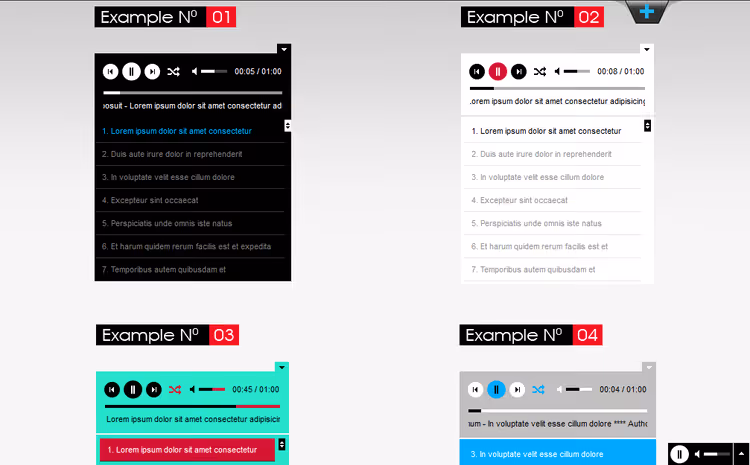 Sticky HTML5 Music Player, fastnålad musikspelare