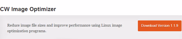CW Image Optimizer-Plugin-Seite im WordPress-Admin-Panel