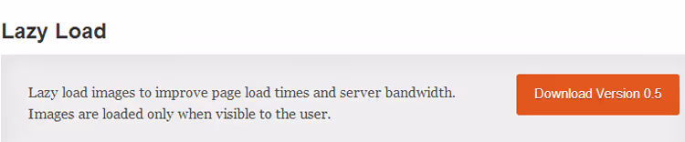 Minimalistische Oberfläche des Lazy Load-Plugins von Automattic