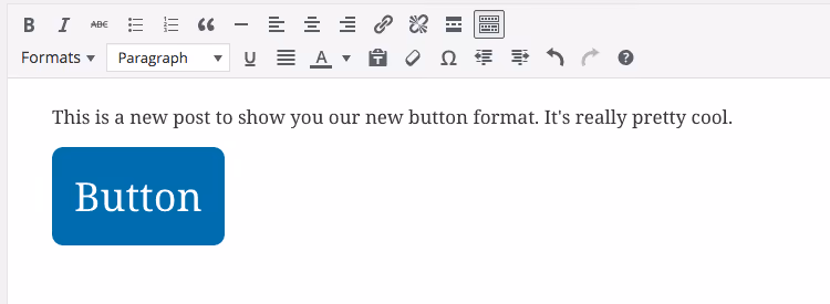Estilo personalizado no menu suspenso de formatos do editor visual