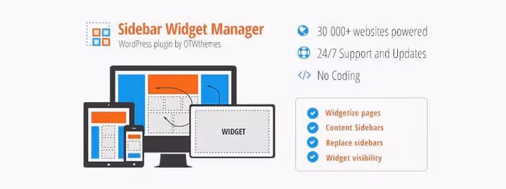 Sidofälts- och widget-hanterare med visningsområdesval