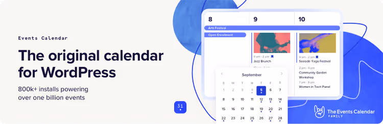 The Events Calendar evenemangslista i WordPress