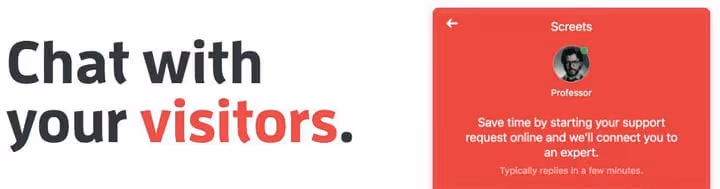 Tidio livechatt-widget på en webbutiksida